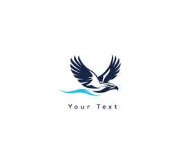 modern fly eagle Logo concept