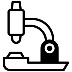 microscope icon on white background
