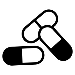 Pills capsule icon. Medical tablet vector illustration on isolated background. Healthcare drug sign business concept.