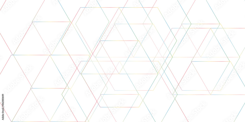 Poster abstract multicolor stripes background design with layers of geometric shapes. stylized monochrome o