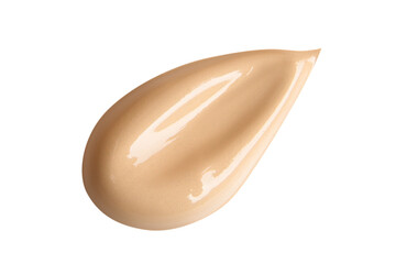 Smear of foundation on a blank background