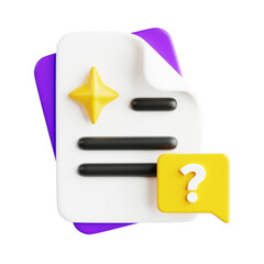 AI artificial intelligence chatbot for digital ask answer study research assistance 3d icon illustration render design