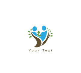 creative childcare family tree logo