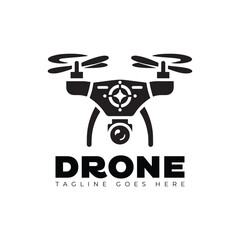 drone vector logo design style template black and white 