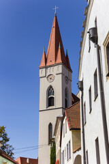 Tower of the St. Nicholas Church in Znojmo, Czechia