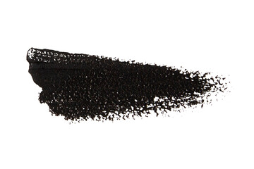Strokes of black cosmetic pencil on blank background