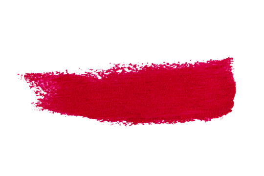 Smear of red matte lipstick on empty background