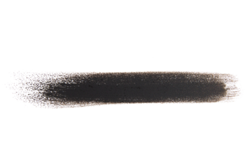 Smudged stroke of eyebrow lipstick on empty background