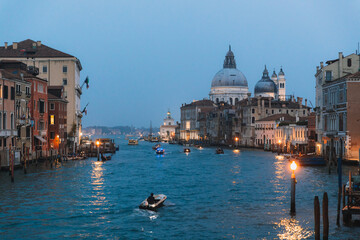 Fototapeta premium View of Grand Canal from Ponte dell' Academia, Venice, Italy.