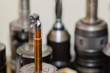 Close up  scene the  tip drill  tool.