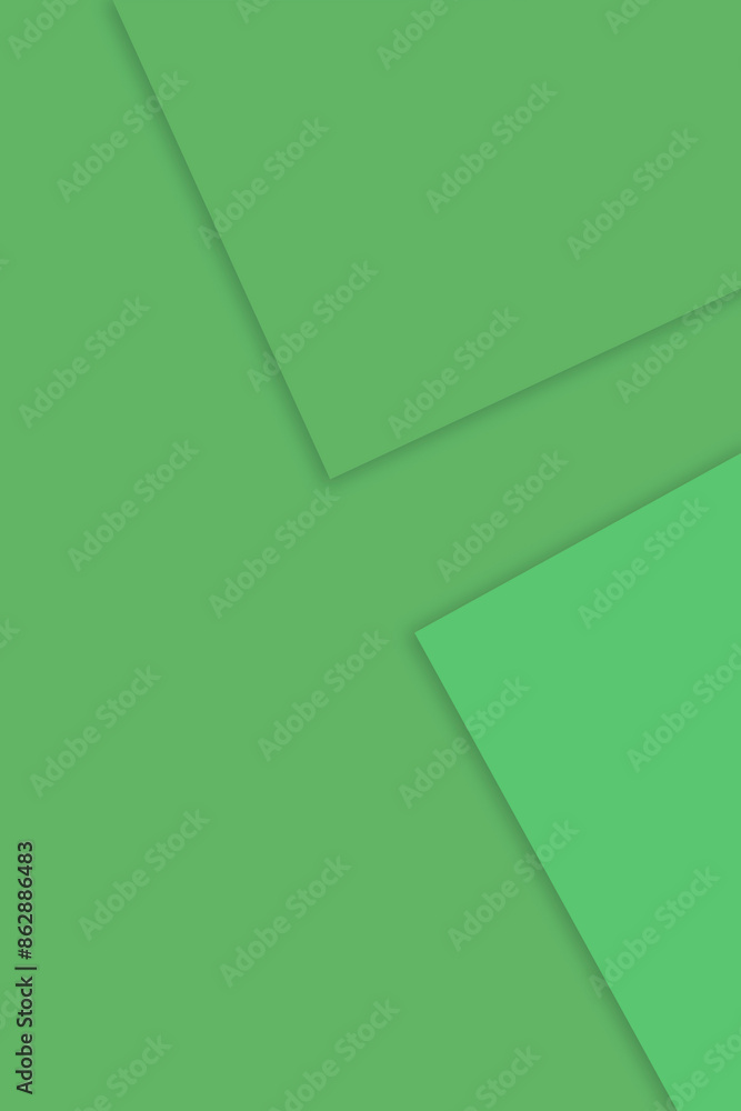 Poster abstract green background with triangles. 3 d rendering.