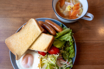 美味しいトーストのモーニング