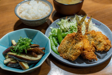 美味しいアジフライ定食