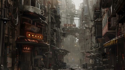 city skyline panorama in sunset