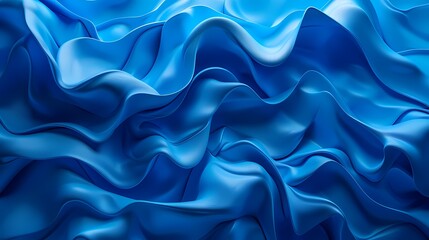 Fototapeta premium A close-up view of smooth, undulating waves in varying shades of blue
