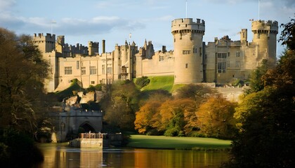 A view of Warwick Castle in the sunshine