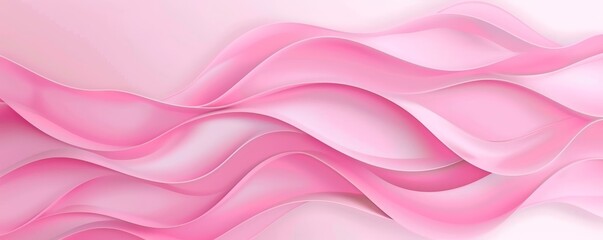 Fototapeta premium Abstract pink wavy background with smooth gradient shapes