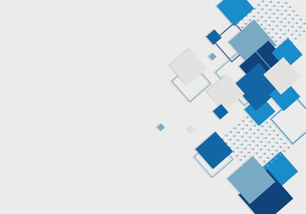 Vector blue box. Abstract background. business wallpaper square frame contour.