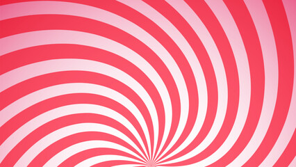 Twisted red rays candy background. Strawberry candy sweet banner.