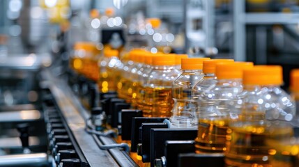 Obraz premium Close-up of plastic packaging equipment in action, highlighting the technology and automation involved in the manufacturing process , 