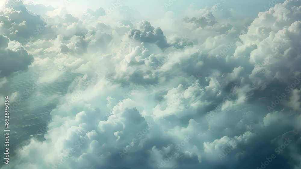Poster a thick white fog envelopes the ocean making it seem as if the whole world is shrouded in a soft flo