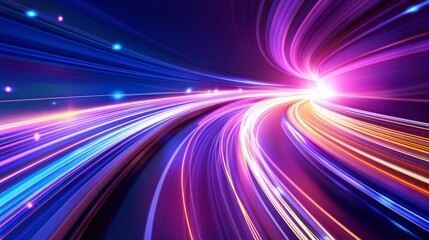 Abstract Light Trails in a Tunnel