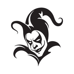 Jester Logo Images vector. illustration of a jester isolated on white background