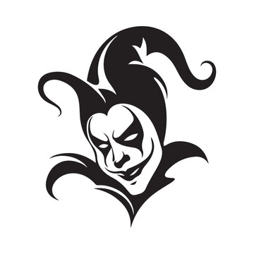 Jester Logo Images vector. illustration of a jester isolated on white background