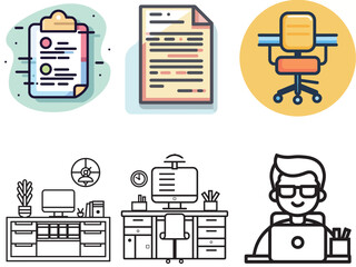 documents kidz line icon