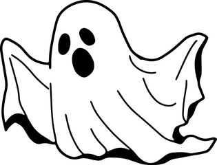 Cute Ghost Halloween slogan retro design t-shirt design.