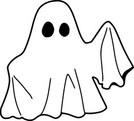 Cute Ghost Halloween slogan retro design t-shirt design.