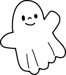 Cute Ghost Halloween slogan retro design t-shirt design.