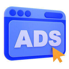 3D Rendering of Paid Per Clicks Icon