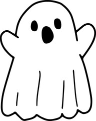 Cute Ghost Halloween slogan retro design t-shirt design.
