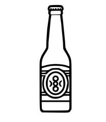 bottle of beer isolated