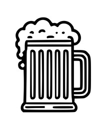 glass of beer vector icon 