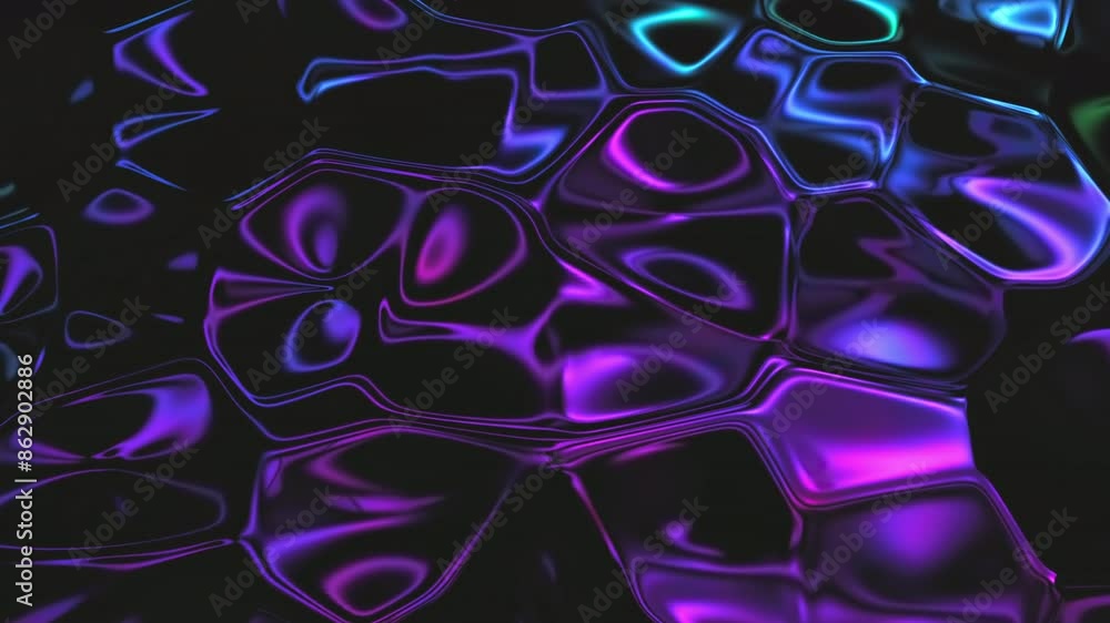 Aufkleber abstract holographic oil noise surface background. foil wavy surface with wave and ripples. ultravio