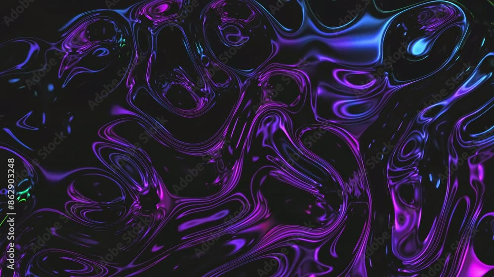 Aufkleber abstract holographic oil noise surface background. foil wavy surface with wave and ripples. ultravio