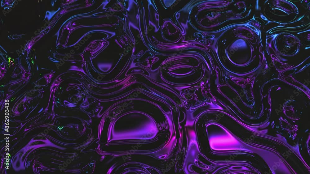 Aufkleber abstract holographic oil noise surface background. foil wavy surface with wave and ripples. ultravio