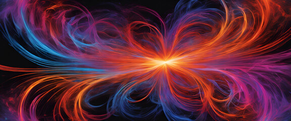 Obraz premium Colorful Abstract Energy Swirl Generative AI