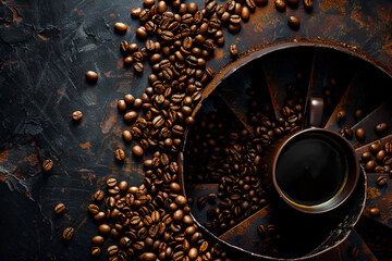 Coffee Beans in Industrial Roasting Machine