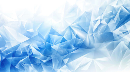 Abstract geometric background with blue and white triangles