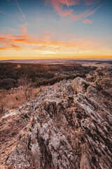 Blick über den Taunus bei Sonnenuntergang