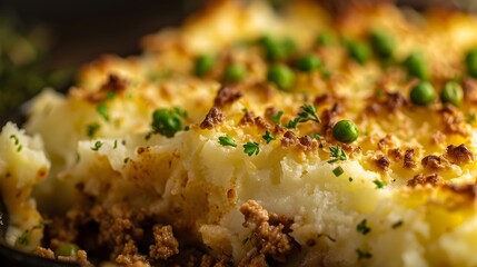 Festive Shepherd s Pie with Golden Brown Mashed Potato Topping for St Patrick s Day