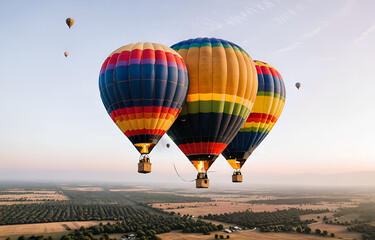Obraz premium a colorful hot air balloon grounded on a ,white background,beauty