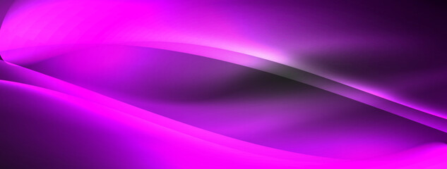 Lines and waves with neon light effect background for wallpaper, business card, cover, poster, banner, brochure, header, website
