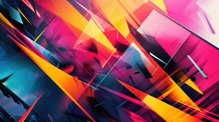 Geometric abstract background with sharp angles and bright colors