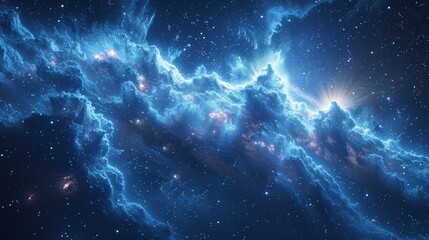 Fototapeta premium illustration of a mystical night dark sky with stars 