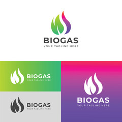 Creative natural Biogas logo design.