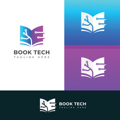 Creative Book tech logo design